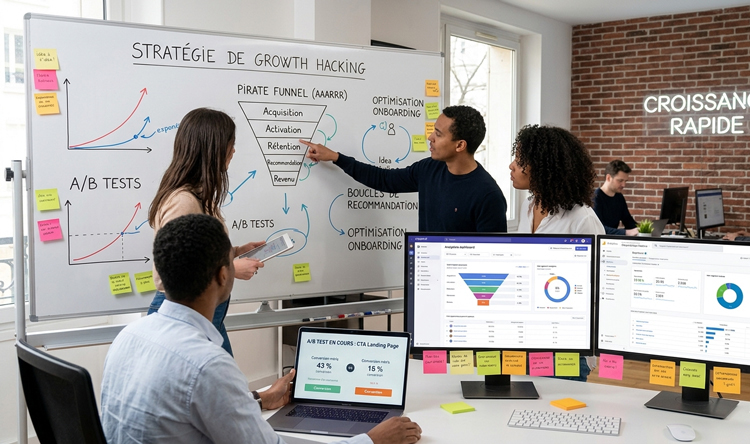 Analyse de courbes de performance pour illustrer l'acceleration de croissance